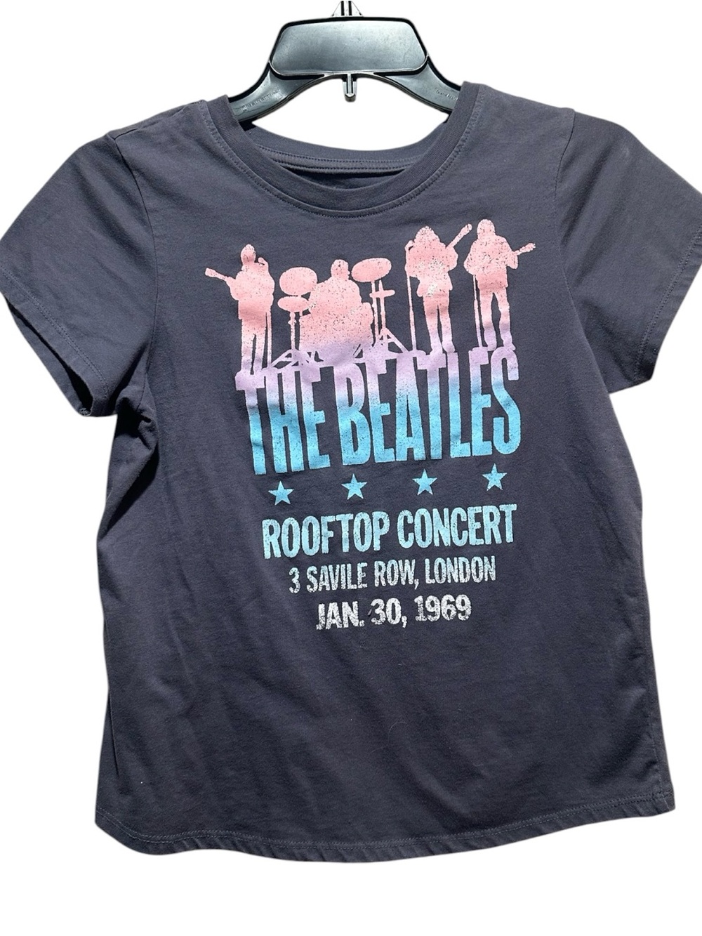 The Beatles Rooftop Concert Graphic Band Tee - Black Size S